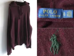 POLO RALPH LAUREN ロゴ刺繍 ライトスウェット パーカー XL