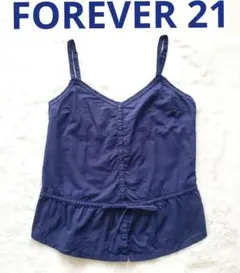 FOREVER 21 ネイビー キャミソール ペプラム S(M相当)のサムネイル