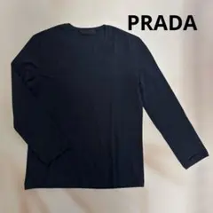 PRADA 美品 7分丈 ストレッチ Tシャツ 紺色 コットンのサムネイル