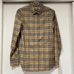 廃盤 バーバリーロンドン ノバチェック 長袖シャツ ベージュ 総柄