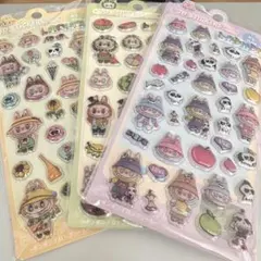 ラブブ 3D ステッカーシール ぷくぷく 立体 新品 未使用 3枚セット