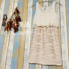 【ROYAL PARTY 】ワンピース　ノースリーブ　シフォン　パーティ
