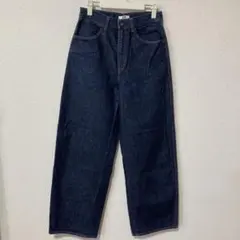 [美品]ユニクロ　UNIQLO U ワイドフィットカーブ ジーンズ ブルー 26
