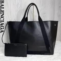 コ*イ様 BALENCIAGA トートバッグ ブラック キャンバス レザー - メルカリ