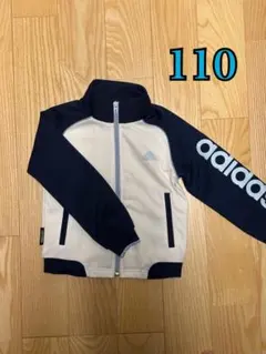 adidas ジャージ　110 ネイビー／白