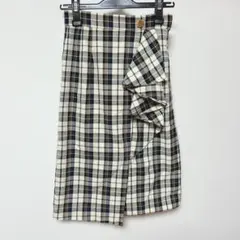 31 Sons de mode チェック柄タイトスカート ラッフルスカート