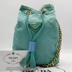 美品 PRADAプラダ リュックサック チェーンショルダー PRADA】プラダ『リュック型 ミニチェーンショルダーバッグ