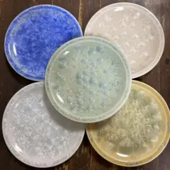 ☆*☆様 京都　京焼　清水焼　陶庵　陶あん　花結晶　銘々皿　５枚セット