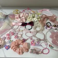 子ども用 ヘアアクセサリーまとめ売り ヘアゴム ヘアピン カラフル セット女の子