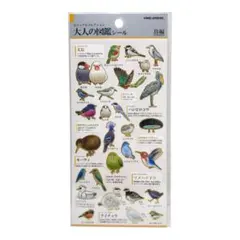 【おまとめ可】 大人の図鑑シール　鳥編　カミオジャパン