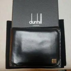 【限定特価】ダンヒル　メンズ　二つ折り財布　ブラック　レザー　ブラック