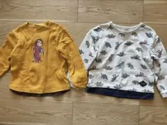 プティマイン　おさるのジョージ　恐竜柄トレーナーセット　120