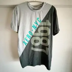 エアロポステール ロゴ Ｔシャツ クルーネック 半袖 L 灰 ポリエステルのサムネイル