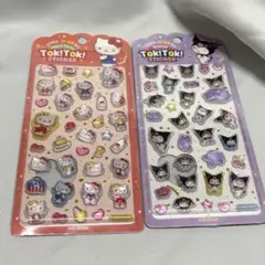 【韓国限定】サンリオ Tok!Tok! 3Dステッカー ぷくぷくシール 2点