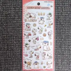 スヌーピー　フラッフィースケッチステッカーズ　シールPeanuts　SNOOPY