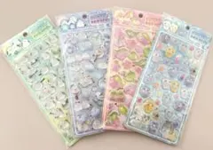ダイヤモンドポップシール　ぷっくりシール　シマエナガ　4枚セット