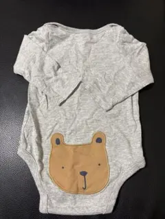 gap おしりくま　ロンパース　長袖　6-12 グレー