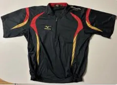 Mizuno Pro ハーフジップ Mサイズ　ブラック/レッド/ゴールドのサムネイル