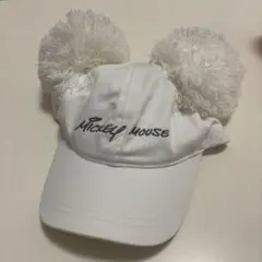 ミッキーマウス ポンポン付きキャップ