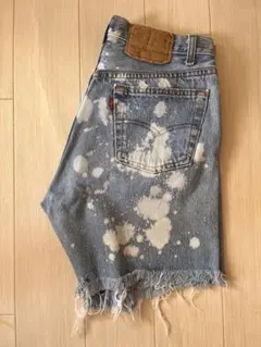 No.7375 USA製 Levi’s 501 W30ブリーチ加工 ハーフパンツのサムネイル