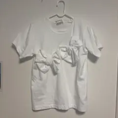 ぽ*こ様 COMME des GARCONS GIRL リボン装飾 半袖Tシャツ - メルカリ