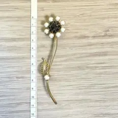 ヴィンテージ ビンテージ　ブローチ　フラワーモチーフ