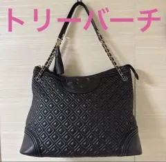 美品！トリーバーチ！羊革　黒 キルティング 2wayショルダーバッグ