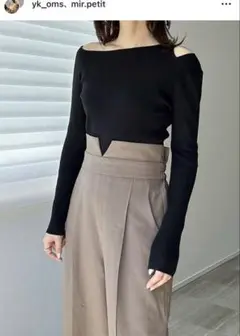 新品しまむらyukiコラボ　ハイウエストワイドストレートパンツ⭐︎yk_mosさん