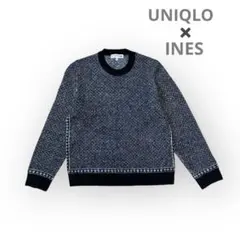 UNIQLO 幾何学模様 ニットセーター L INES