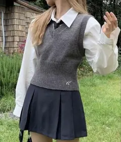 制服 ベスト グレー