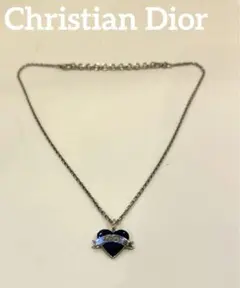 【希少レア】Christian Dior ネックレス ハートリボン型　925