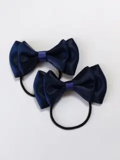 376 ヘアゴム　ネイビー