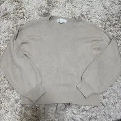 ROPÉ PICNIC リブニット 38 ベージュ　背中リボン