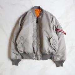 【極美品】APLHA XL MA-1 シルバー フライトジャケット