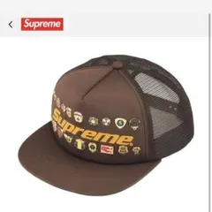 Supreme ブラウン ピンズ メッシュキャップ - メルカリ
