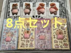 8枚セット ぷくぷくシール 立体ステッカーデコ シール帳 おしりシール　柴犬