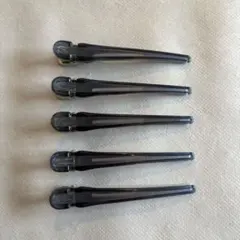 ヘアクリップ　グレー　5個セット