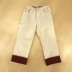 ファミリア　familiar ベージュ　ズボン　パンツ　チェック
