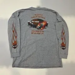 00s Harley-Davidson 長袖Tシャツ USA製XL 袖フレイム