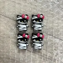 ハローキティ ミイラ　ハロウィン デコパーツ 4個セット
