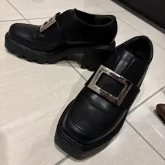 厚底ローファー　ブラック　S