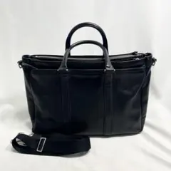 コーチ レキシントン ビジネスバッグ 2way ロゴ 型押し 大容量 多機能 黒