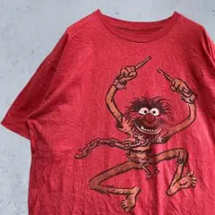 BKSP キャラ Tシャツ 古着 赤 マペット アニマル 映画 ムービー