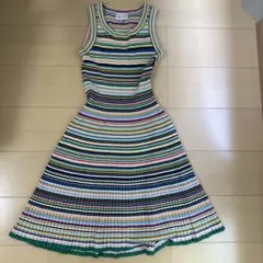 【美品】ミッソーニ（MISSONI）ノースリーブ/46 美品☆ミッソーニ 高級オレンジタグ サマーニット ノースリーブ マルチ