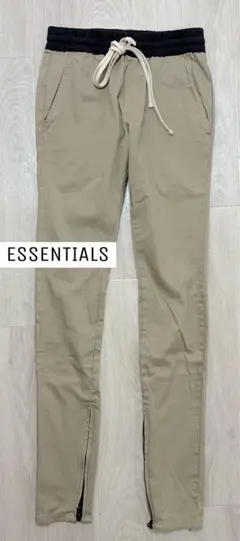 FOG ESSENTIALS 裾ジップパンツ S ベージュ