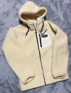 【未使用品】OUTDOOR ボア ジップ ジャケット パーカー クリーム色 M