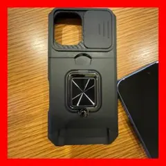 iPhone16対応 耐衝撃ケース MIL規格 ブラック　黒 メンズ