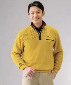 未使用 FILA フィラ ハーフジップ ニット メンズ ゴルフ LL