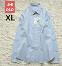 新品タグ付き ユニクロ UVカットストレッチブロードピンタックシャツ XL