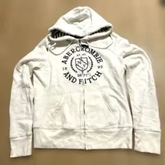 アバクロ　裏起毛フード付きパーカー L ホワイト